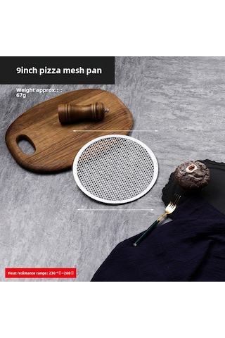 Geeroyoo 9 İnç Alüminyum Pizzalık - Kalın Kenar, Anti Yapışkan Yüzey, Ticari Fırın Gereci, Hızlı Isı Dağıtımı, 22.9cm Çaplı Dairesel Tepsı