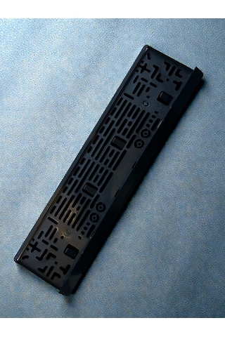 Plaka Tüv Ince Parlak Siyah Plakalık Araba Plaka Çerçevesi 2 Adet Siyah Esnek Plakalık