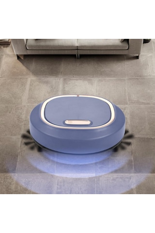 Magideal Dolıty 3 In 1 Akıllı Robot Süpürge Otomatik Temizleme Paspas Mavi
