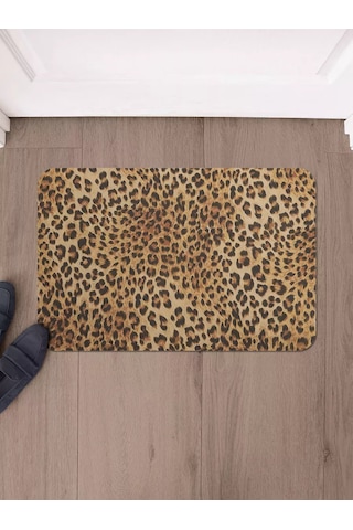 Joyarty Antre İçin Dikdörtgen Yer Paspası "klasik Leopar" 58x38 241493980 Kahverengi