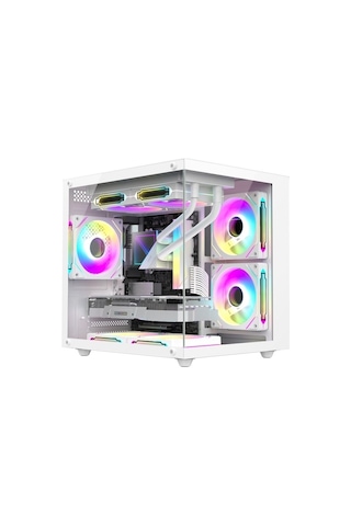 Apphirex ROSA X50 R5-7500F 16 GB 512 GB M.2 SSD 8 GB RTX5060 W11P Masaüstü Oyuncu Bilgisayarı Beyaz
