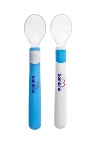 Bambino Silikon Ikili Kaşık  P0406 Mavi
