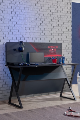 Bilgisayar Masası, Gamer Oyuncu Odası, Ledli Çalışma Masası Renksiz