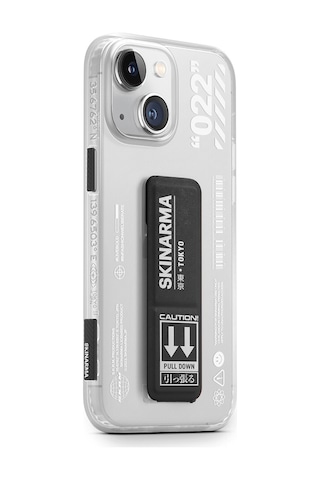 Apple Uyumlu iPhone 14 Plus Kılıf Skinarma Standlı Şeffaf Tasarımlı Taihi Sora Kapak