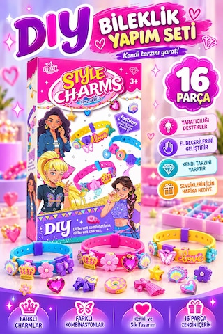 Style Charms 16 Parça Dıy Bleklik Yapım Seti