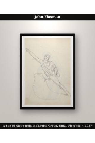 John Flaxman A Son Of Niobe From The Niobid Group, Uffizi, Florence 1787 Poster Duvar Tablosu