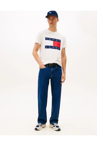 Tommy Hilfiger Tjm Normal Kesim Büyük Bayraklı Kısa Kollu Erkek Beyaz T-shirt Dm0dm22645ybh Beyaz