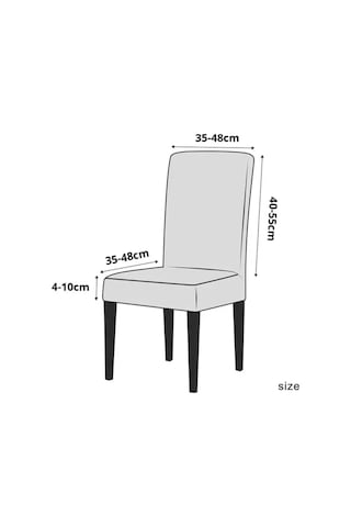 Bürümcük Eteksiz Sandalye Kılıfı Sandalye Örtüsü 6 Adet