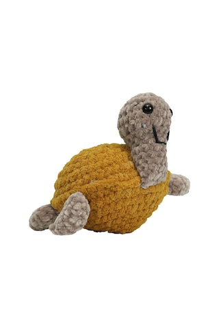 E38 El İşçiliği Peluş Kaplumbağa 15 Cm - 6254 Karışık Çok Renkli
