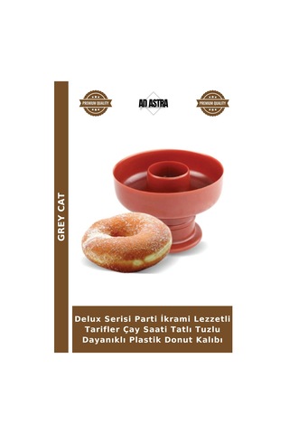 Delux Serisi Parti İkrami Lezzetli Tarifler Çay Saati Tatlı Tuzlu Dayanıklı Plastik Donut Kalıbı Diğer