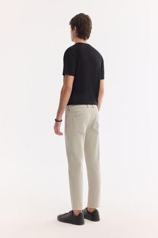 Avva Erkek Nil Yeşili Pamuklu Elastan Roma Crop Slim Fit Jean Pantolon A61y3522