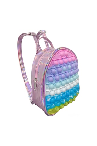 Singree Eğlenceli Pop Fidget Sırt Çantası - Çocuklar İçin Okul Çantası Ve Stres Oyuncağı Pembe