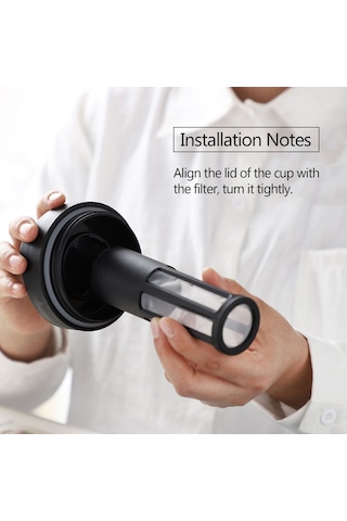 Reedark 420ml Sürekli Soğuk Kahve Ve Çay Fincanı - Bpa'sız, İki Katlı Isı Yalıtımı, Sızıntısız Kapağı, Taşınabilir Plastik Bardak Siyah