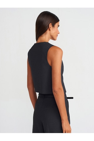 Dilvin 60562 Kısa Özel Dikim Yelek Antrasit