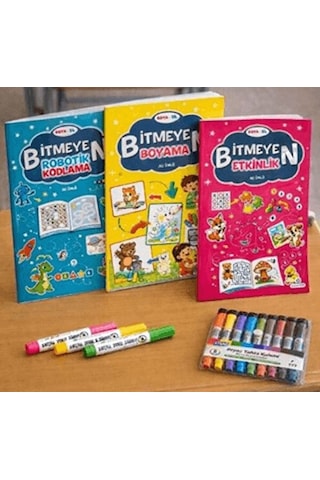 Boya Sil Bitmeyen Boyama 3 + Boya Kalemi Hediyeli - Fglt-801528 Boya Sil Bitmeyen Boyama 3 + Boya Kalemi Hediyeli - Fglt-801528