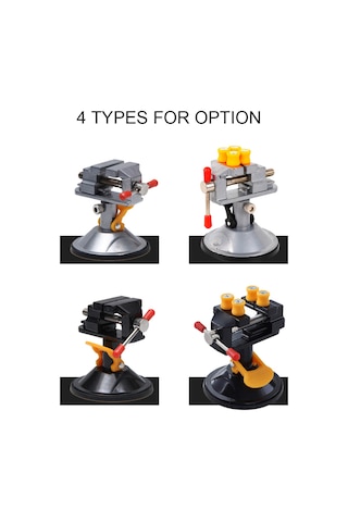 Geeksen Alüminyum Mini Süspansiyon Tırnak 360 Döner Başlı 12-55mm Tutma Aralığı Siyah Ev/atölye Uygulamalı