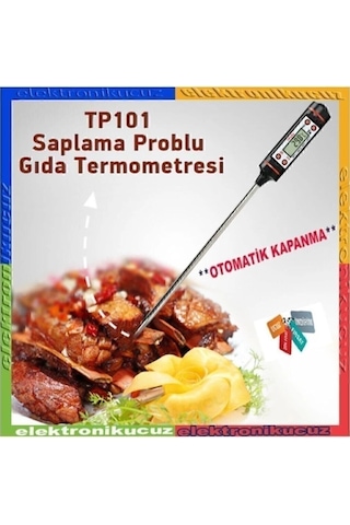 Dijital Gıda Mutfak Termometresi Sıcaklık Ölçer Tp-101