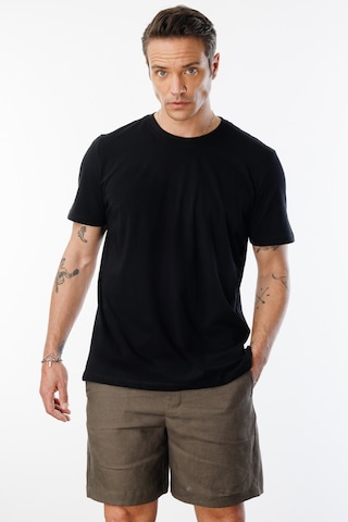 Genius Store Erkek T-shirt %100 Pamuk Regular Fit Standart Kesim Bisiklet Yaka Basic Tişört Basıc-t-shırt1 Siyah