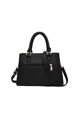 Dancemonkey Nakışlı Kadın Omuz Çantası - Siyah, Çapraz Taşıma İçin Uygun Siyah