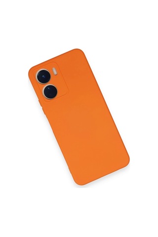 Vivo Y16 Kılıf Nano İçi Kadife Silikon - Turuncu D971d