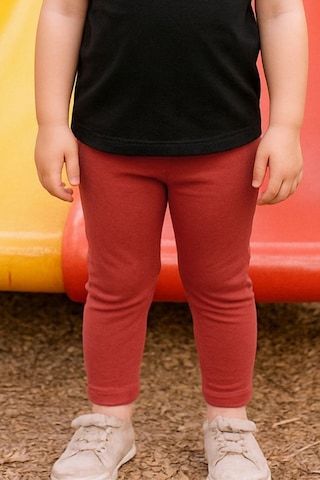 Kız Bebek Tayt Düz Renk Likralı Kumaş Esnek Kiremit