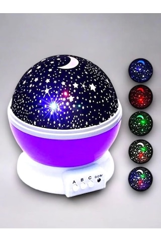 Bfs Yıldızlı Gökyüzü Efektli Projektörlü Masa Ve Gece Lambası Çok Renkli