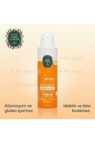 Eyüp Sabri Tuncer Est Active/women Deodorant 200 Ml 2 Adet- Islaklık Ve Leke Karşıtı, H-pro Hijyen