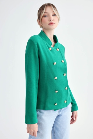 Vitrin Gold Düğmeli Triko Ceket Yeşil