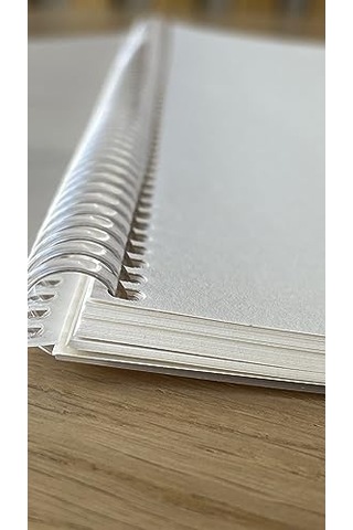 A4 Boyutunda Şeffaf Kapağa Sahip Yırtılmaz Su Geçirmez Spiralli 60 Yapraklı Defter, Ofis İçin İdeal, Planlayıcı Çizgisiz 124-Pembe