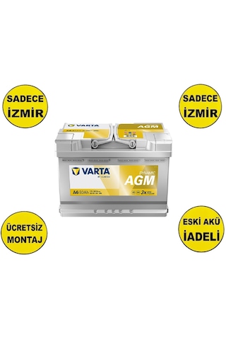 Varta A6 Dynamic Agm Start-stop 12 V 80 Ah 800 Cca Akü-yerinde Montaj