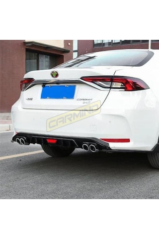 Carmind Toyota Corolla Uyumlu Uyumlu Arka Tampon Difüzörü Piano Black 2019-2021