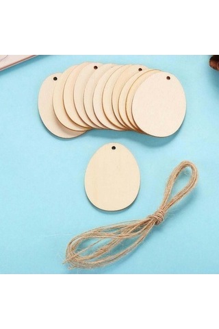 Lijinxu Magideal Paskalya Ahşap Asılı Hediye Etiketleri Dıy El 7cmx5.8cm