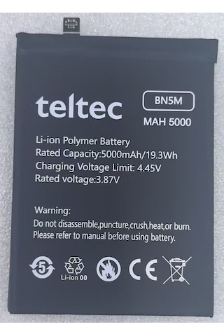 Teltec Xiaomi Redmi Note 12 4g Uyumlu 5000 Mah. 1 Yıl Pi Batarya