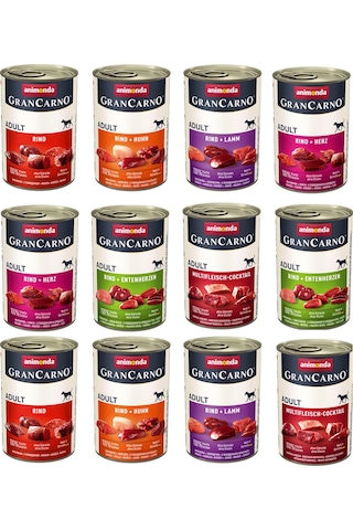 Animonda Gran Carno 6 Çeşit Karma Köpek Konserve 400 G X 12 Adet Animonda Gran Carno 6 Çeşit Karma Köpek Konserve 400 G X 12 Adet