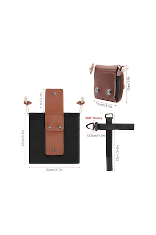 Konesam Orman Toplama Çantası Asker Yeşili, Bel Bağlı, 22x22cm Pu-oksford, Çekmeceli, Çinko Kanca İle, Yaban Meyvesi Ve Alet Taşıma Yeşil