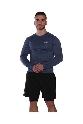 Musclecloth Pro Stretch Uzun Kollu T-Shirt Lacivert