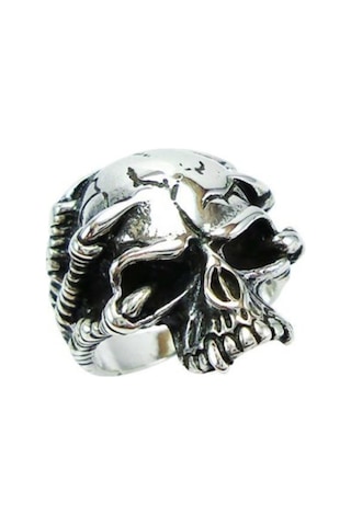 Vog Gotik Kurukafa 925 Ayar Erkek Gümüş Yüzük