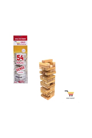 Jenga Denge Oyunu 54 Parça Ahşap Büyük Boy
