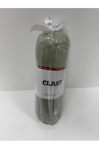 Clasy Ranforce Lastikli Çarşaf Seti Tek Kişilik Açık Yeşil Tklç-108 %100 Pamuk Renkli