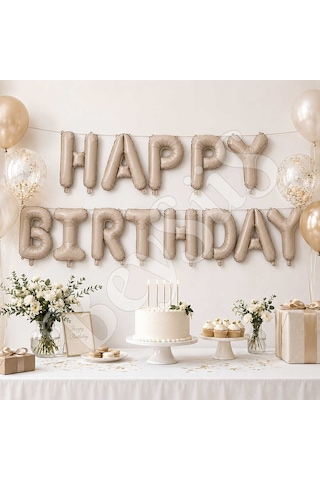 Happy Birthday Folyo Banner Pudra