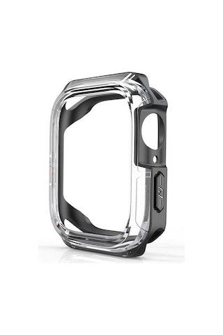 Ekılıf - Apple Uyumlu Watch 7 41mm - Kasa Ve Ekran Koruyucu Sert Pc + Silikon Koruyucu Watch Gard 08 - Koyu Yeşil
