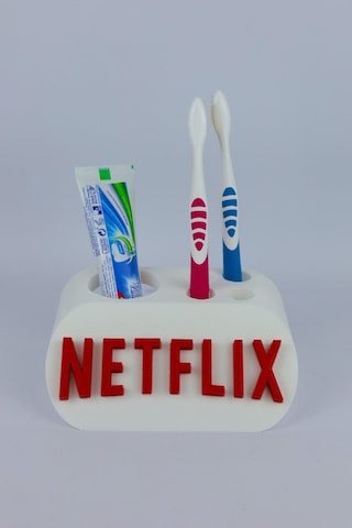 Netflix- Dekoratif Diş Fırçalık Beyaz
