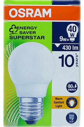 Osram 9W 220-240V 430Lm 2500K E27 A55 Normal Ampul 5 Adet
