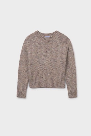 Kız Çocuk Rahat Kalıp Kazak Kahverengi Kahverengi