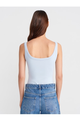 Dilvin 21053 Askılı Bodysuit-açık Mavi Açık Mavi