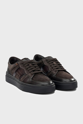 Santoni Süet Sneaker Ayakkabı Erkek Ayakkabı Mbgt22221smotgeut50 Kahve
