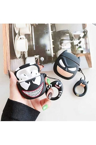 Apple Uyumlu iPhone 1/2. Nesil Koruyucu Bluetooth Kulaklık Kılıfı Figürlü Venom Airpods 1/2. Nesil