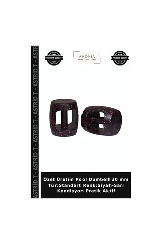 Özel Üretim Pool Dumbell 30 Mm Tür:standart Renk:siyah-sarı Kondisyon Pratik Aktif Siyah - Sarı
