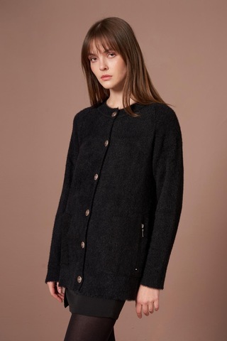 Ftz Women Kadın Angora Hırka Siyah 25259 Siyah