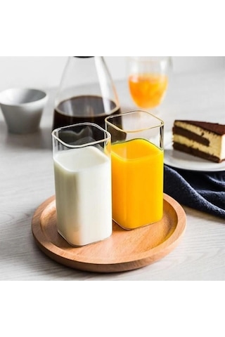 Finehome Trend Kare Borasilikat Meşrubat Bardağı 4 Adet